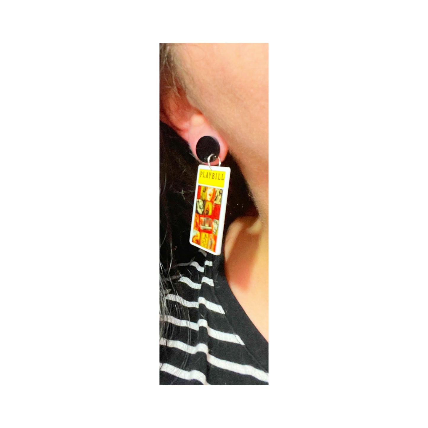 Playbill Rent Acrylic Drop Earrings