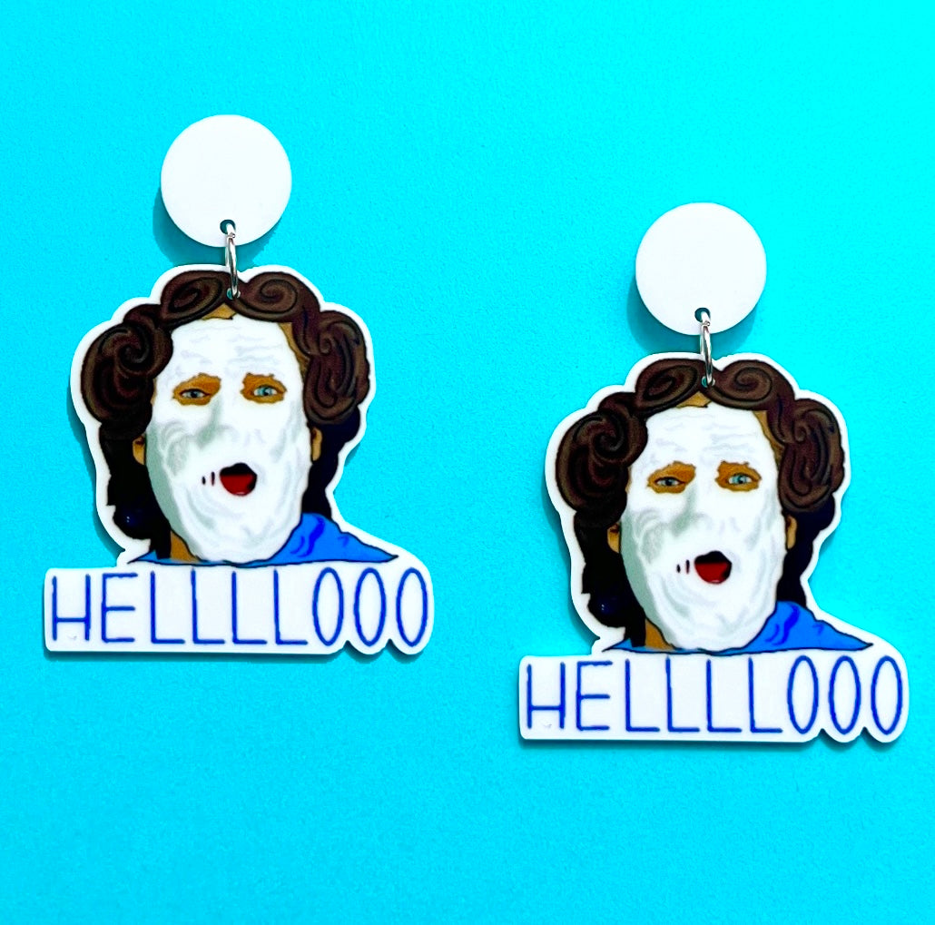 Helloooo! Mrs. Doubtfire Acrylic Drop Earrings