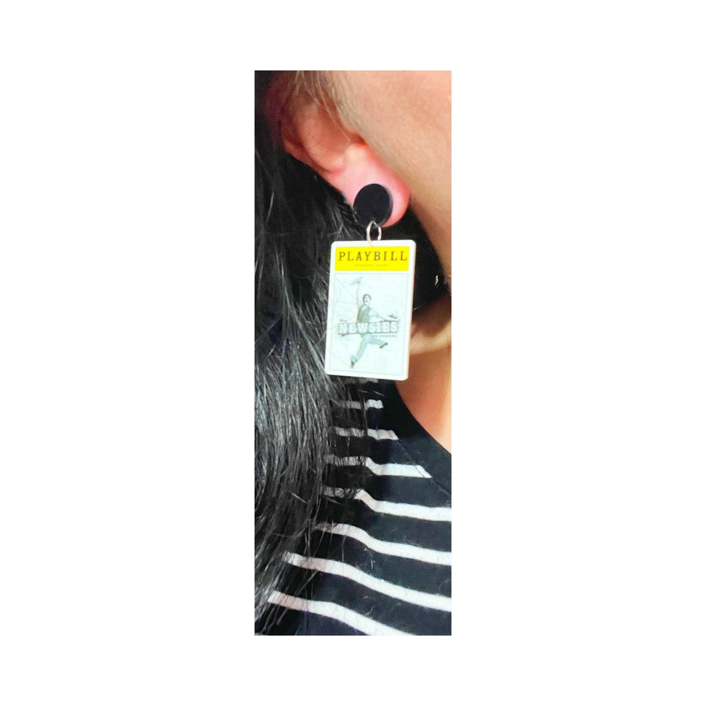 Newsies Playbill Acrylic Drop Earrings
