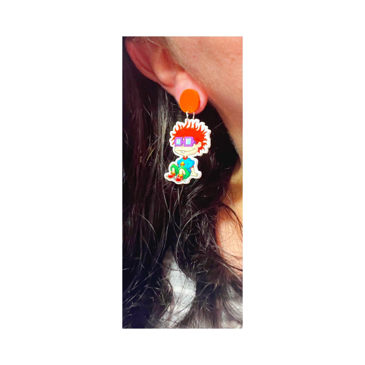 Tommy & Chucky Acrylic Drop Earrings