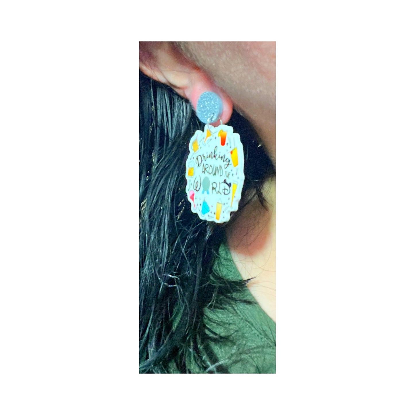 Drinking Around The World Drop Earrings