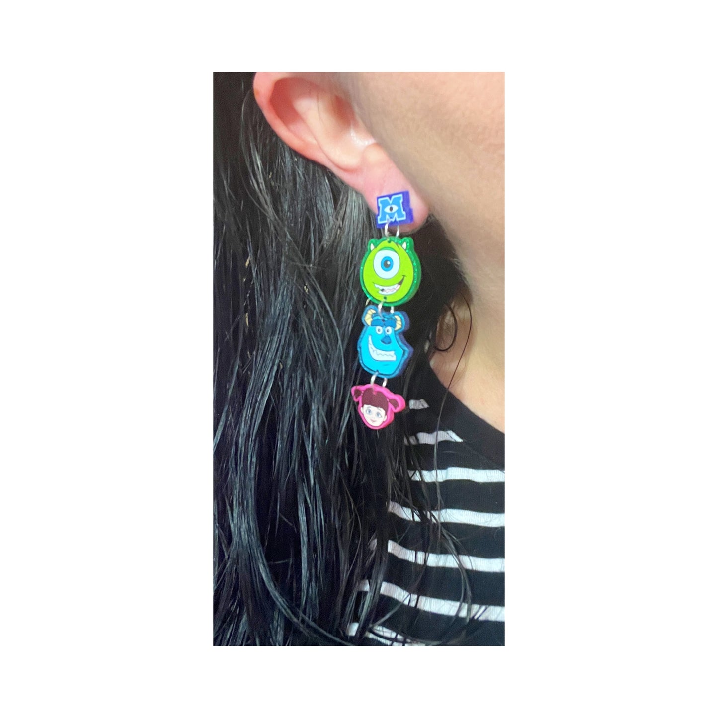 Monsters & Boo Tiered Acrylic Drop Earrings