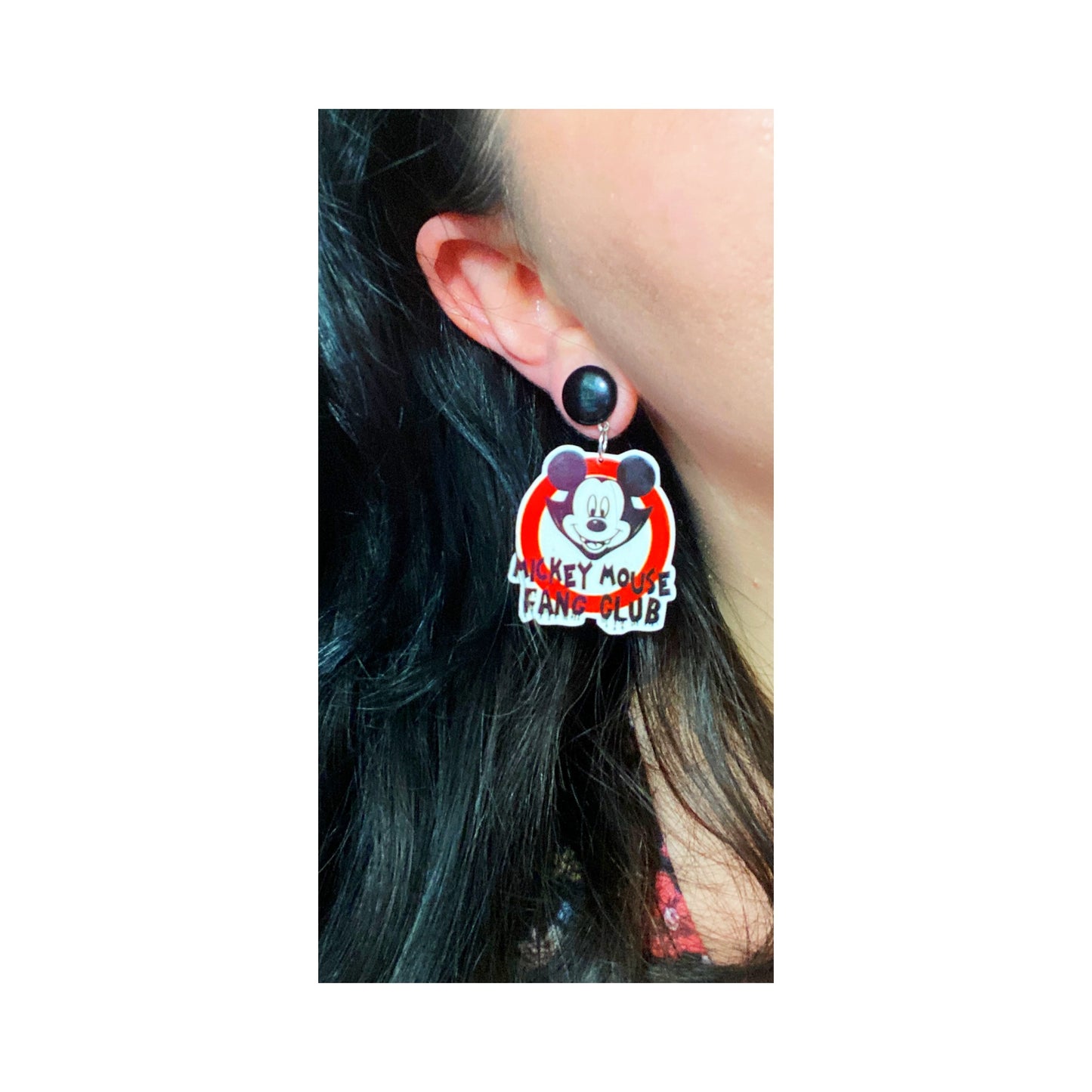 Mouse Fang Club Drop Earrings