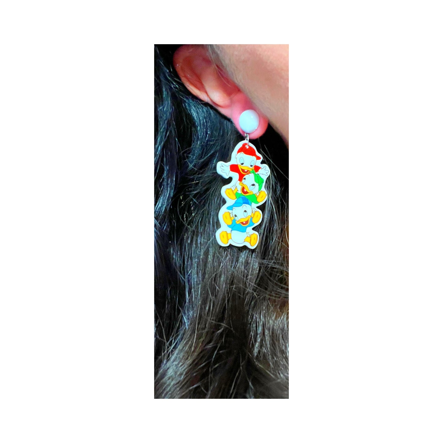 Duck Nephews Acrylic Drop Earrings