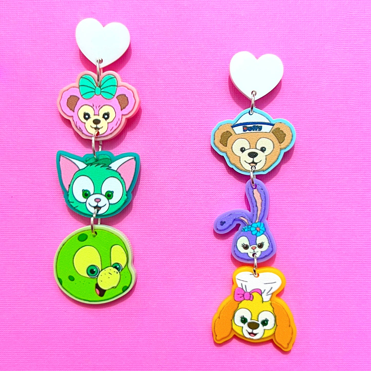 Sailor Bear & Pals Acrylic Drop Earrings