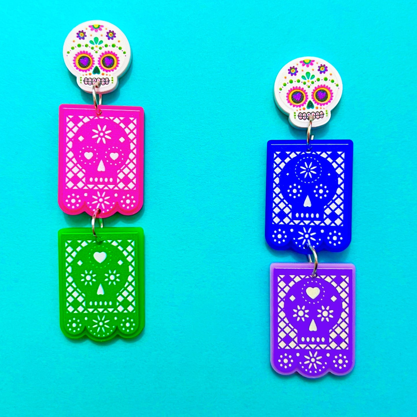 Papel Picado Tiered Drop Earrings