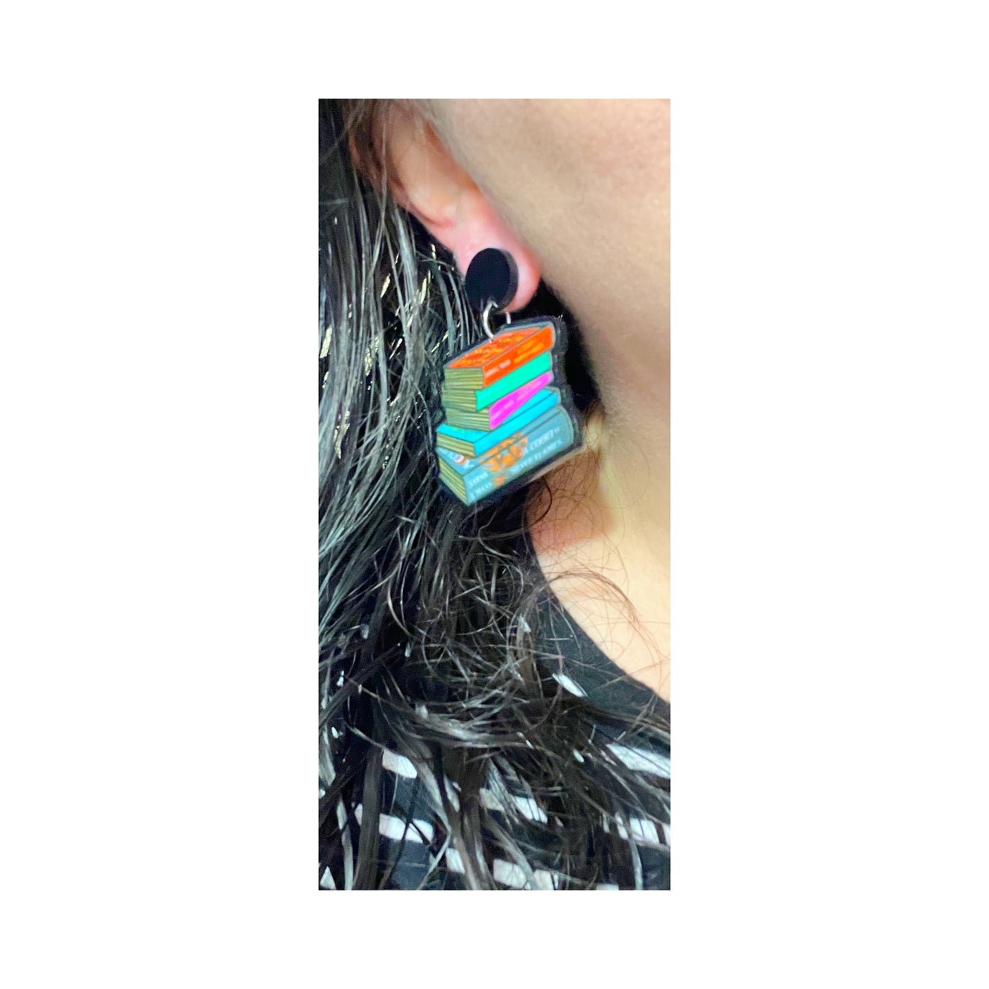 ACOTAR Series Book Stack Acrylic Drop Earrings