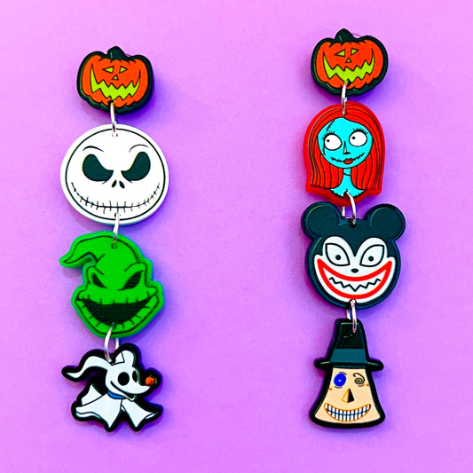 Nightmare Friends Tiered Drop Earrings