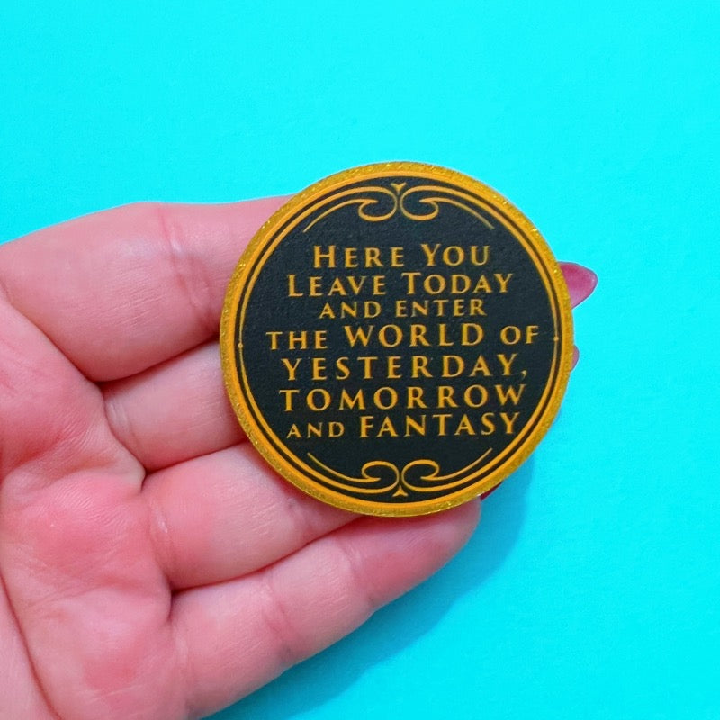 Park Welcome Sign Acrylic Brooch Pin