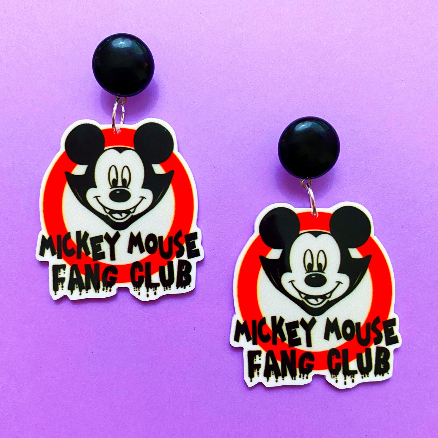 Mouse Fang Club Drop Earrings