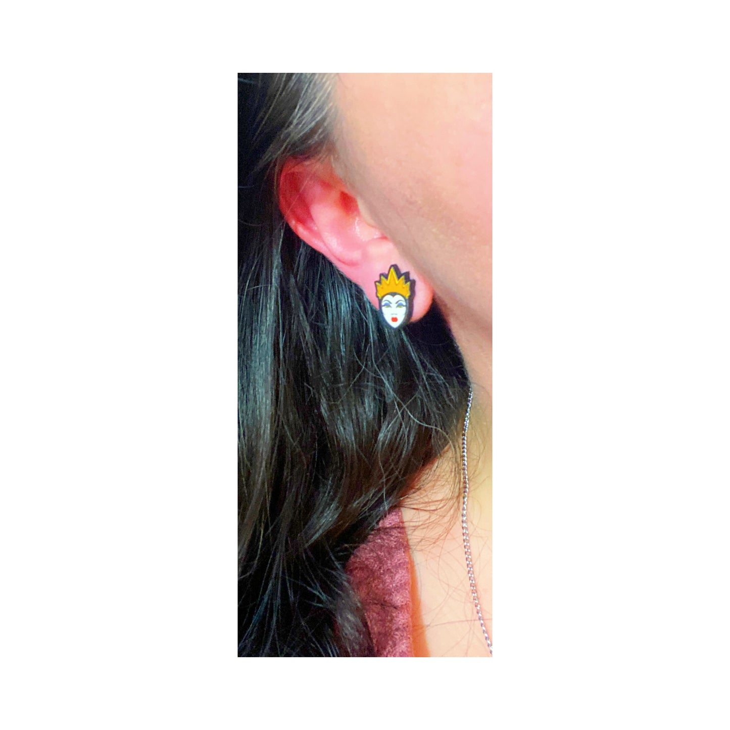 Evil Queen Inspired Acrylic Post Earrings