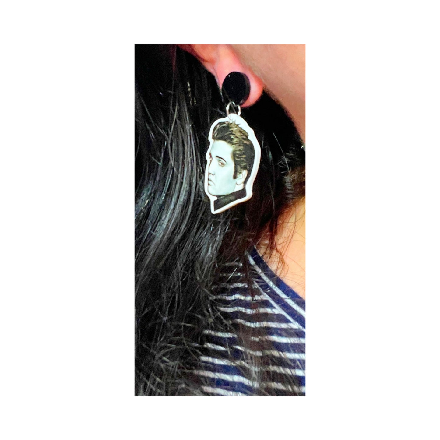 Elvis Inspired Acrylic Drop Earrings