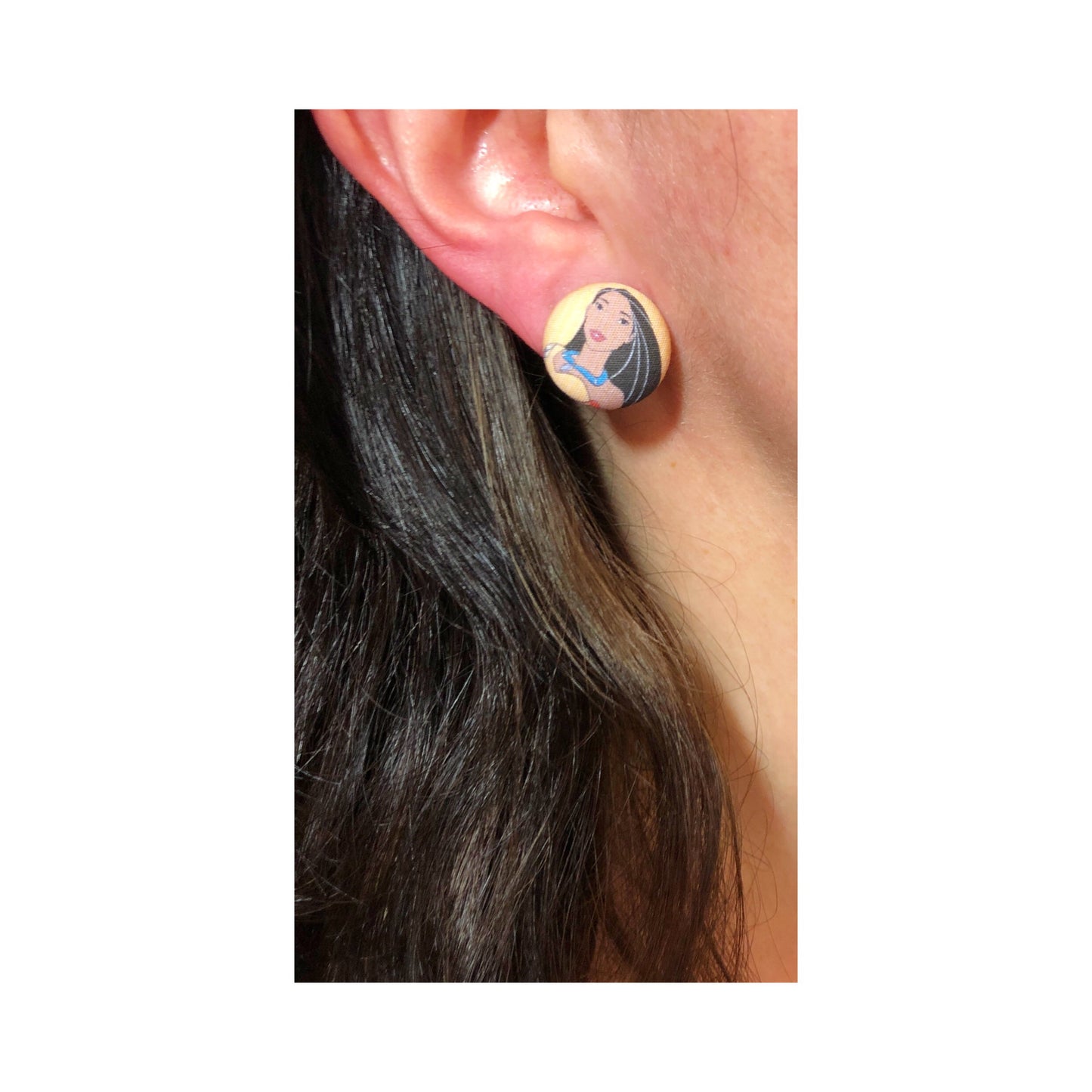 Kida Fabric Button Earrings