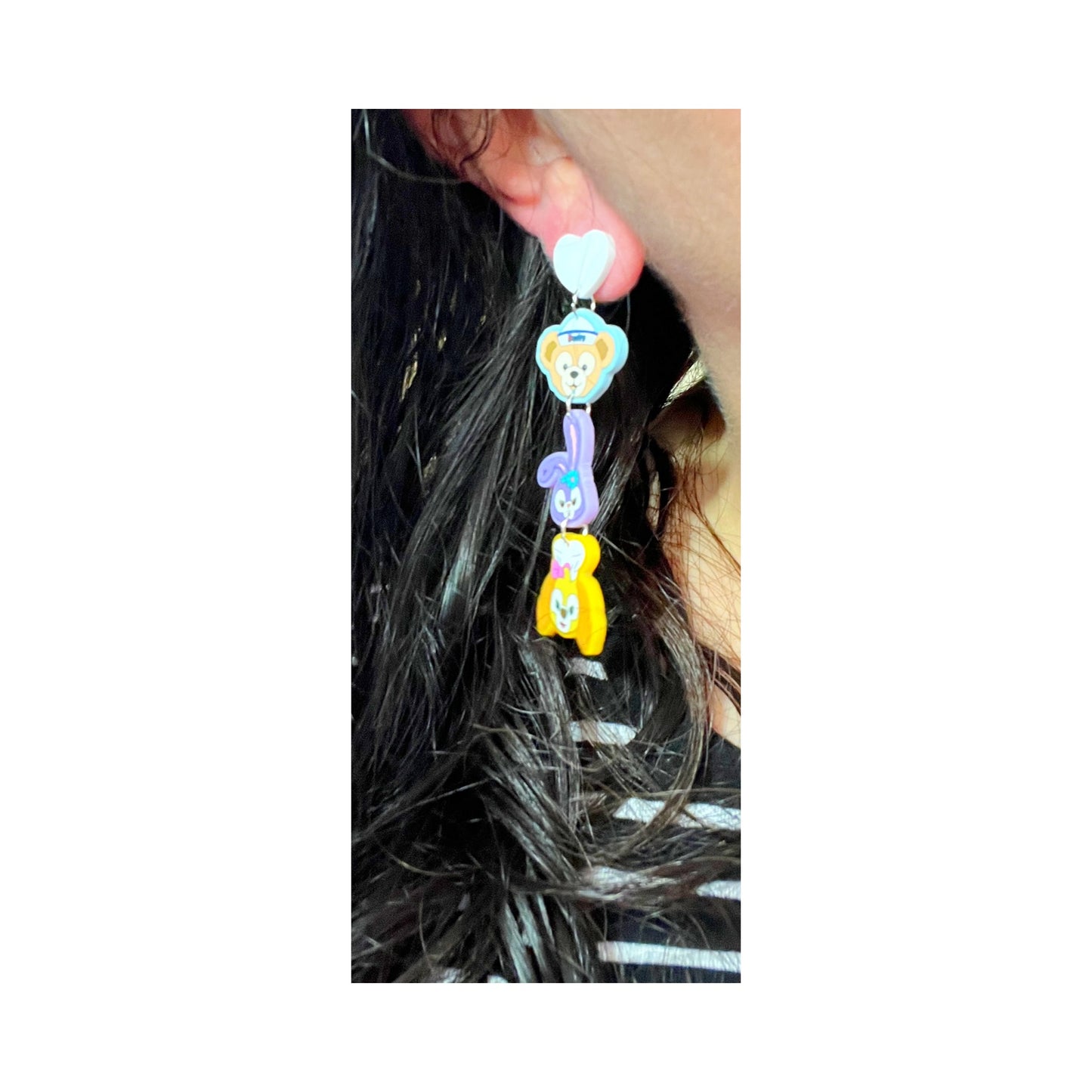 Sailor Bear & Pals Acrylic Drop Earrings