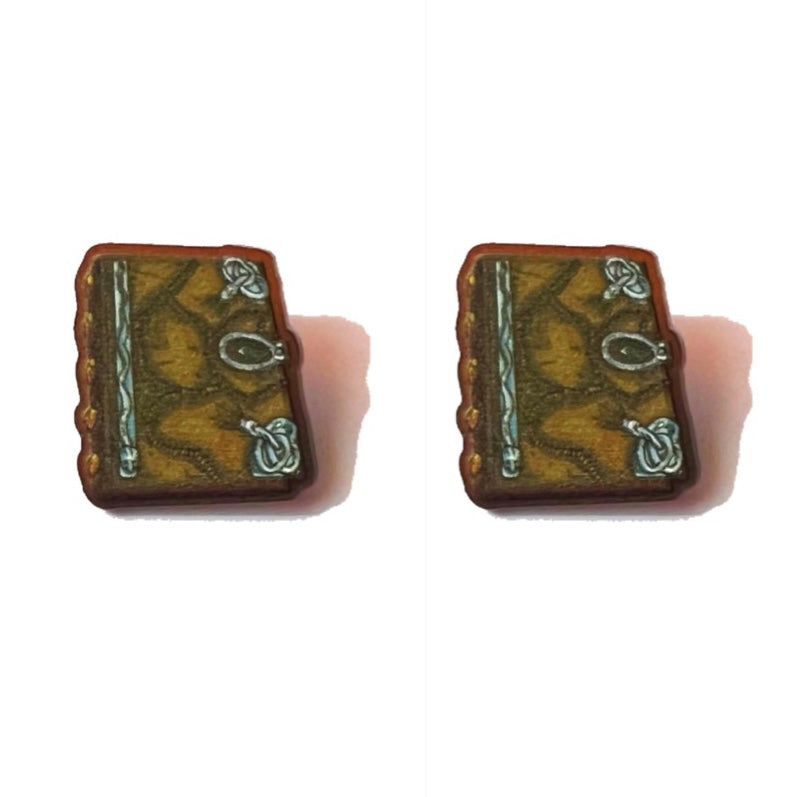 Book Of Spells Post Earrings