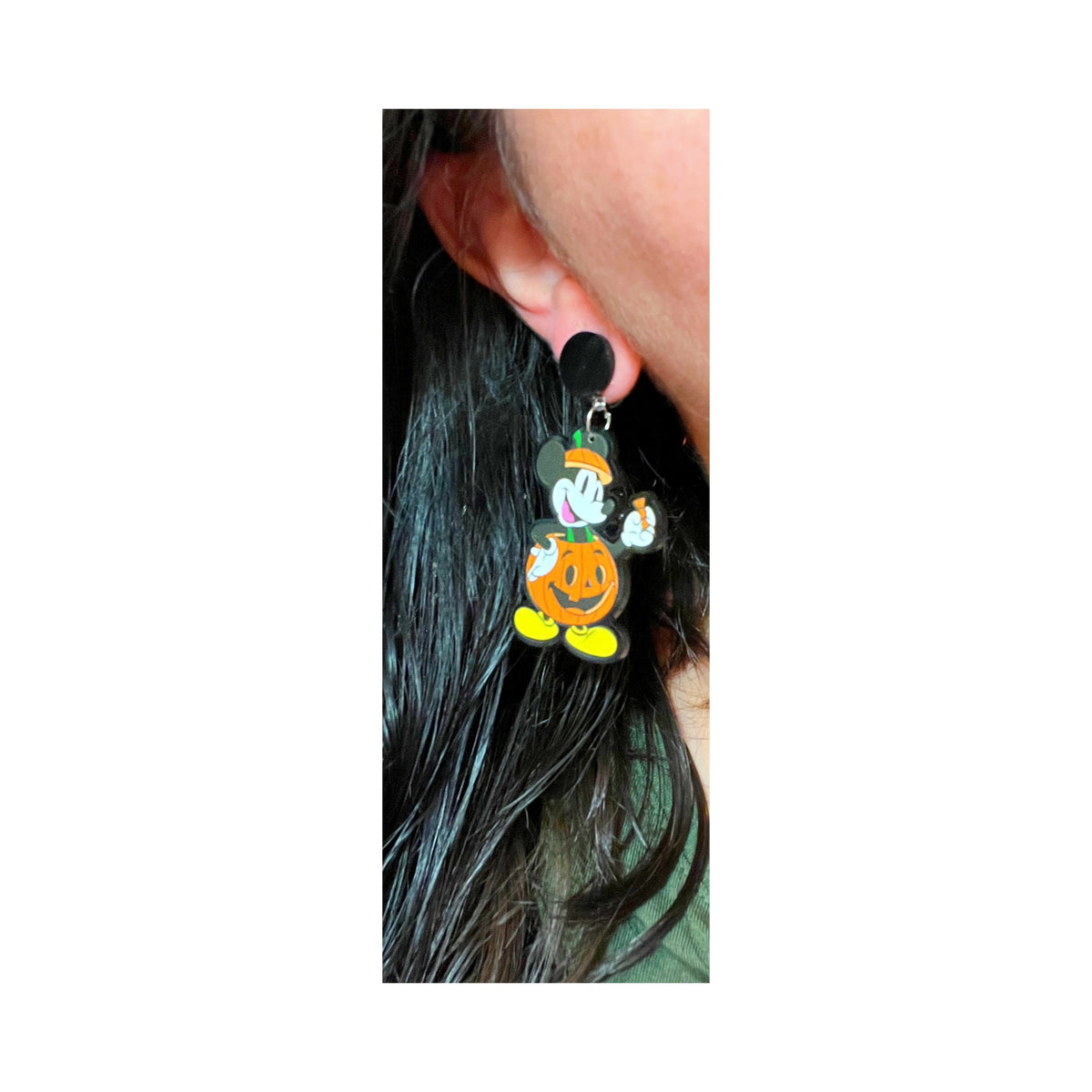 Retro Mouse Pumpkin Earrings