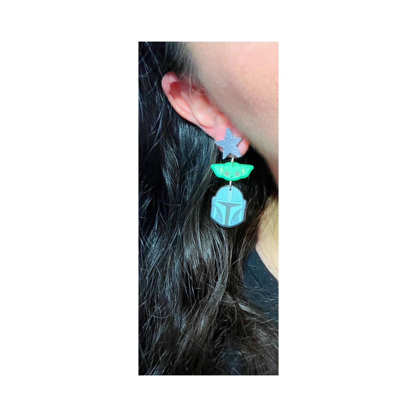 This Is The Way Tiered Acrylic Drop Earrings