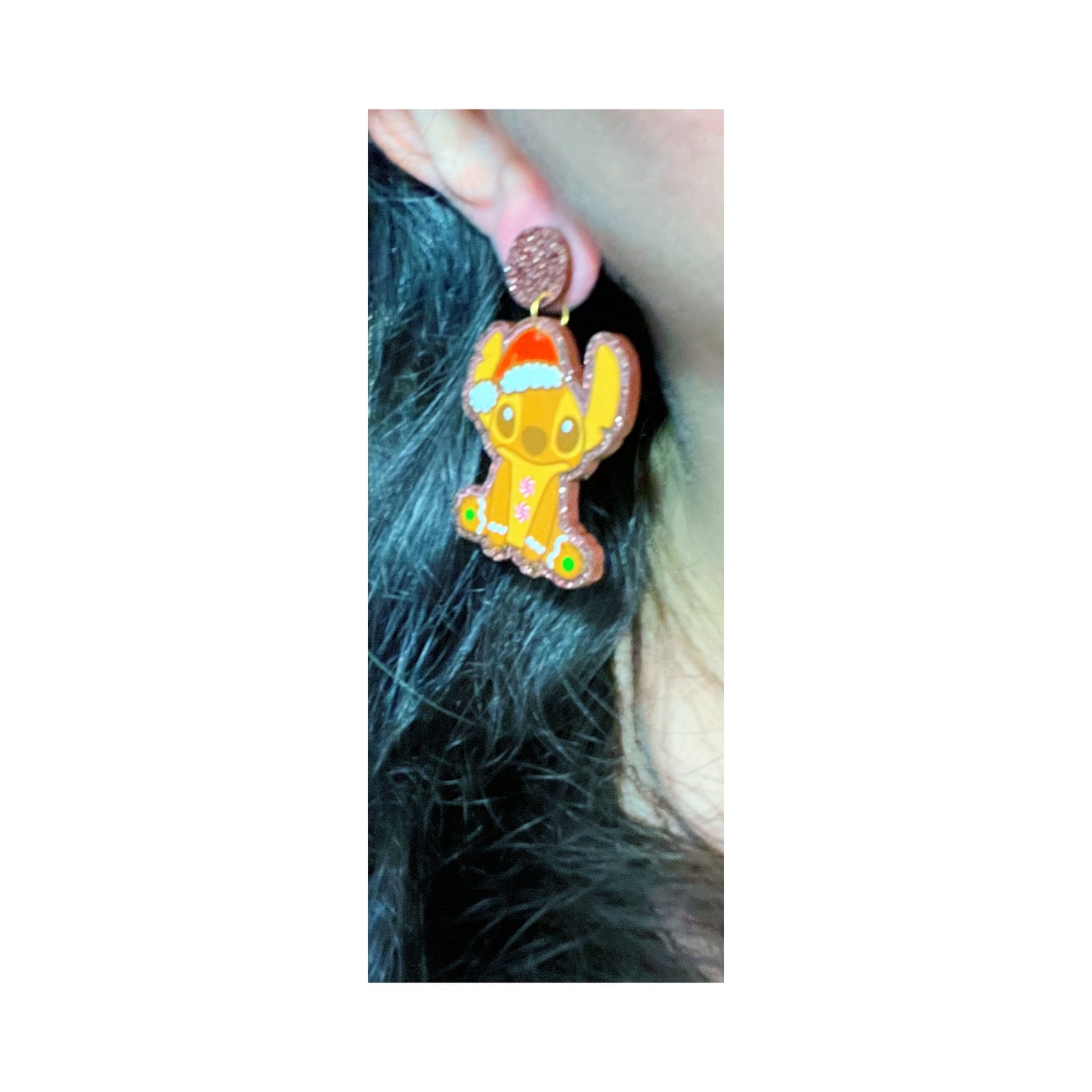 Gingerbread Stitch Drop Earrings