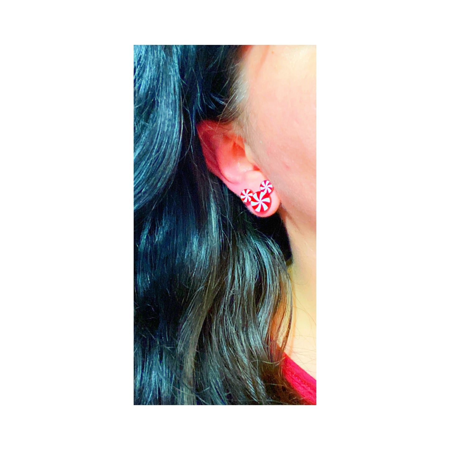 Matte Peppermint Mouse Post Earrings