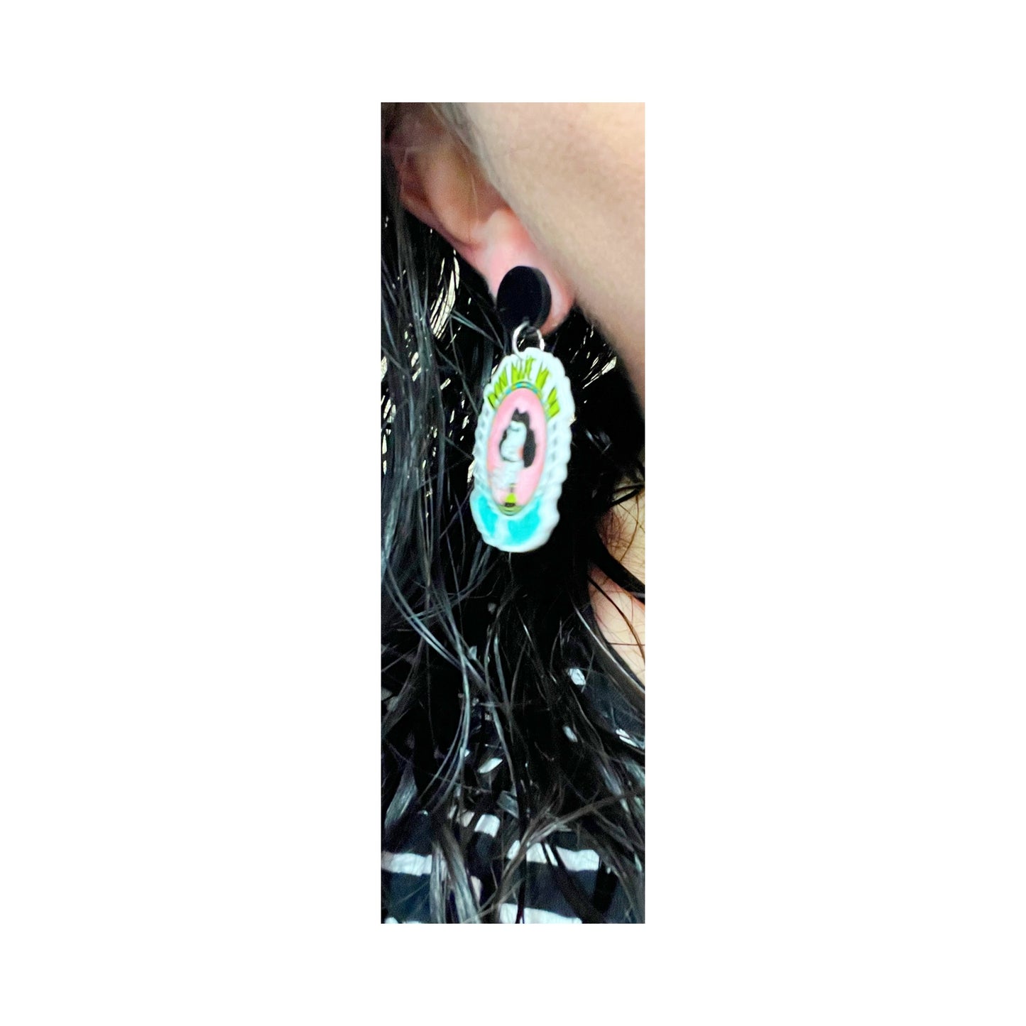 Miss Swamp Acrylic Drop Earrings