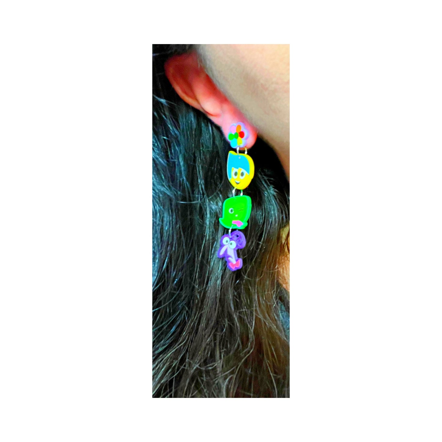 Basic Emotions Tiered Acrylic Drop Earrings