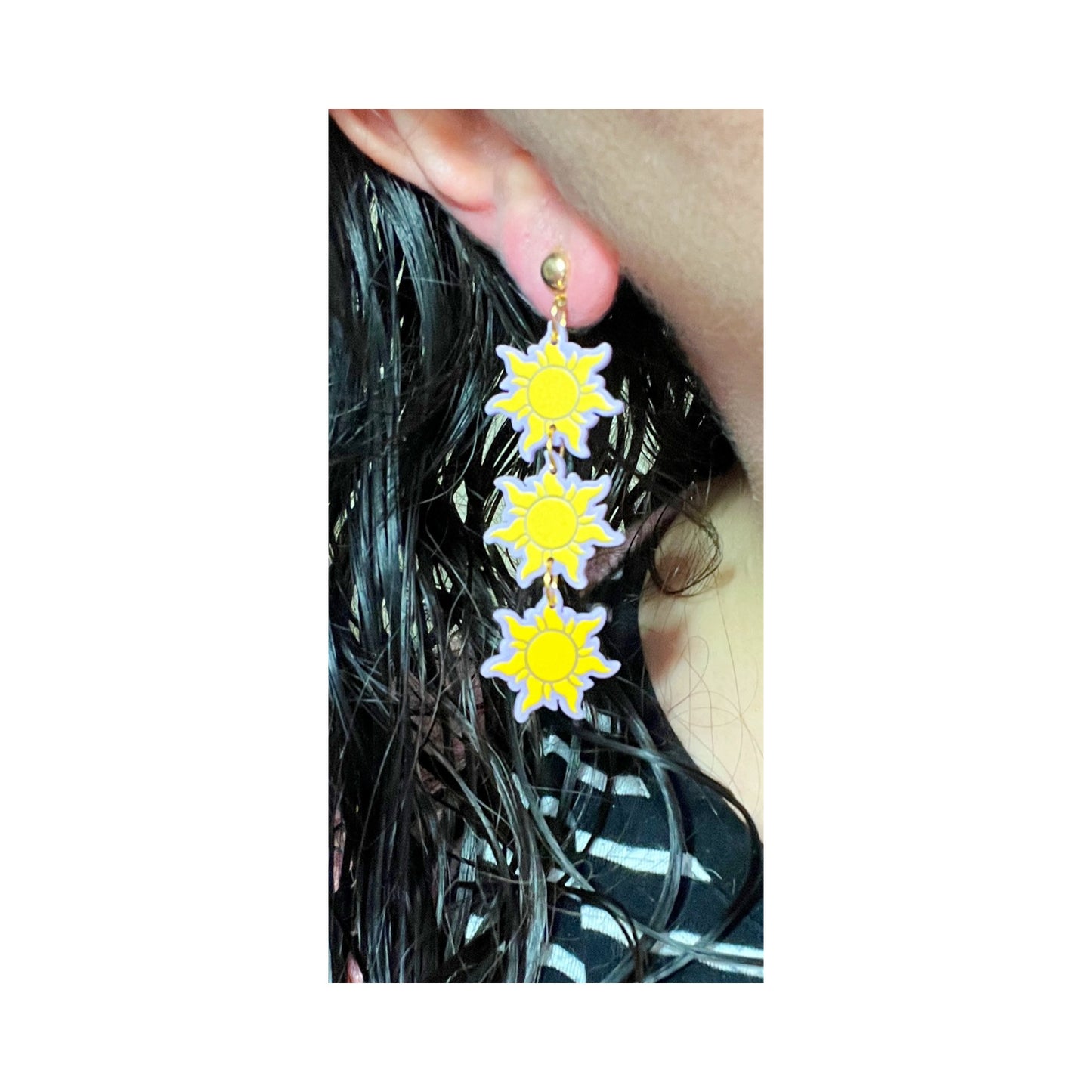 Tangled Sun Pastel Tiered Drop Earrings