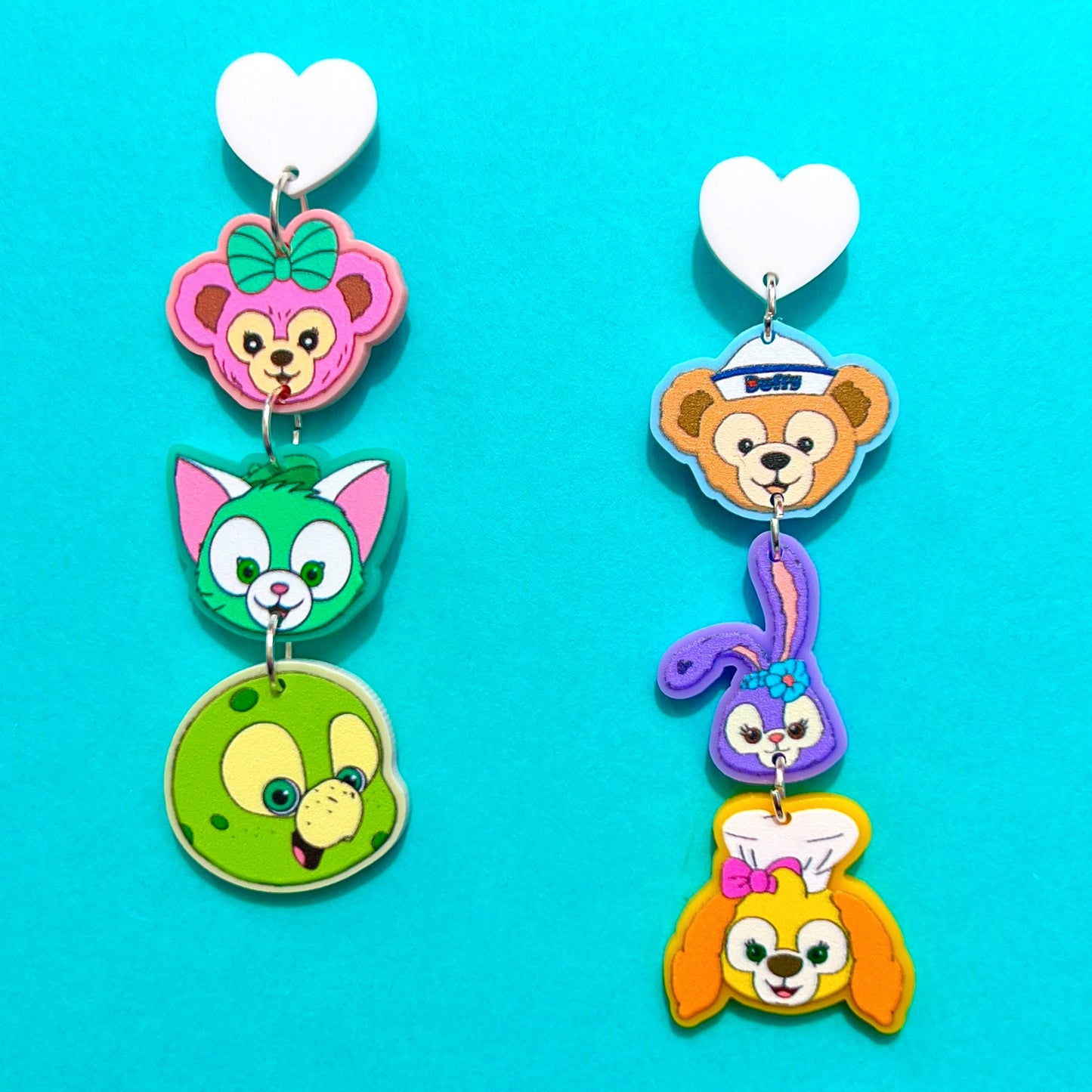 Sailor Bear & Pals Acrylic Drop Earrings