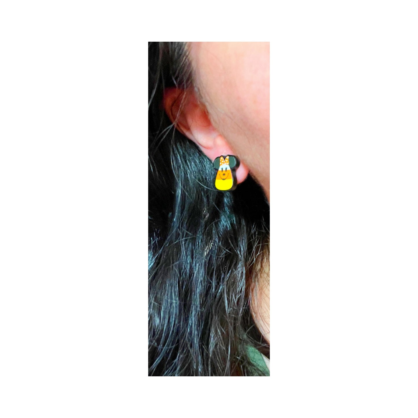 Mouse Candy Corn Post Earrings