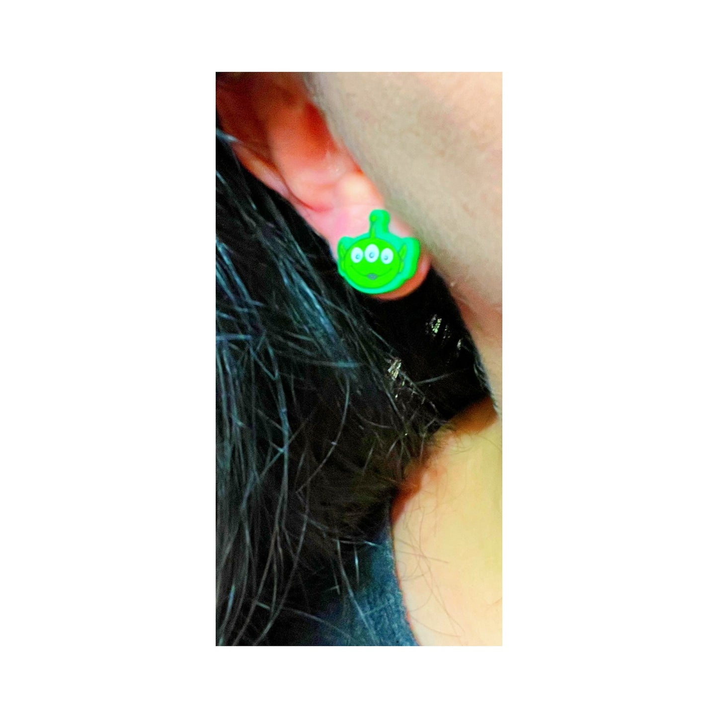 Alien Inspired Acrylic Post Earrings