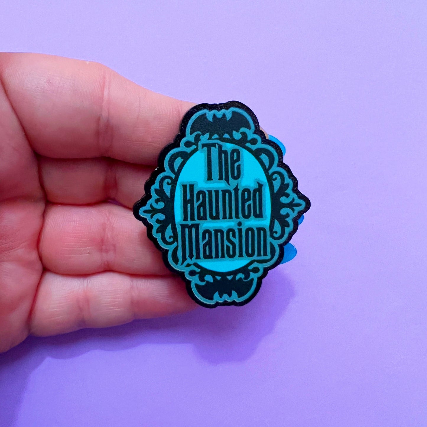 Spooky Mansion Acrylic Brooch Pin