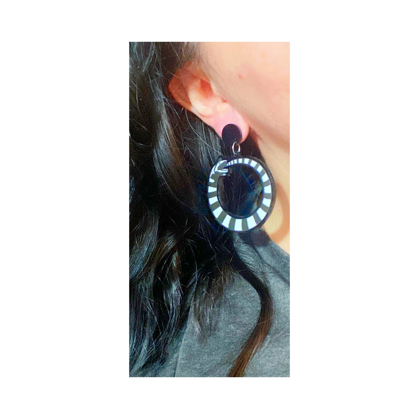 Sandworm Hoop Drop Earrings