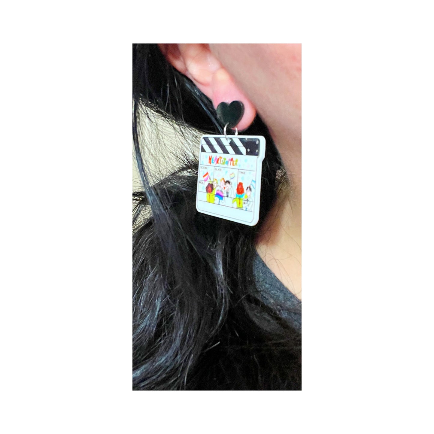 Heart stopper Inspired Acrylic Drop Earrings