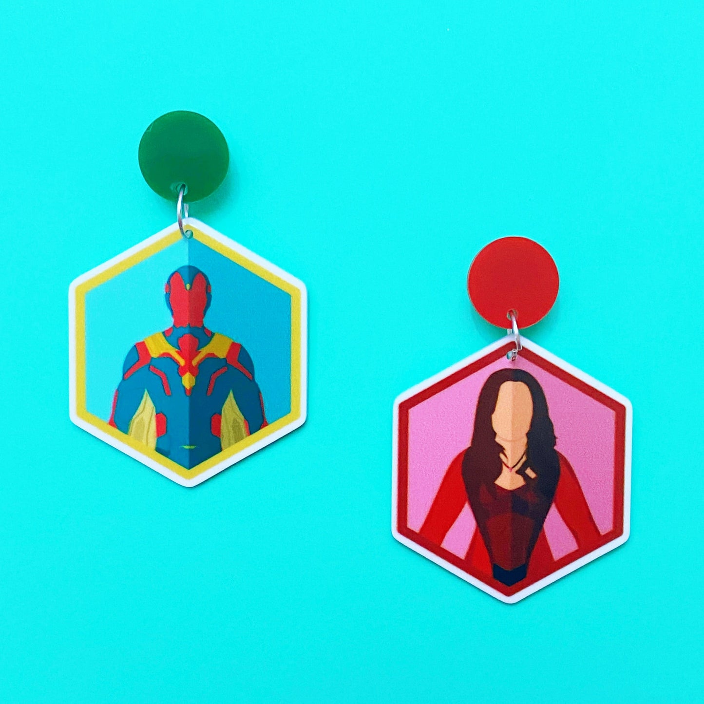 Wanda & Vision Silhouette Drop Earrings