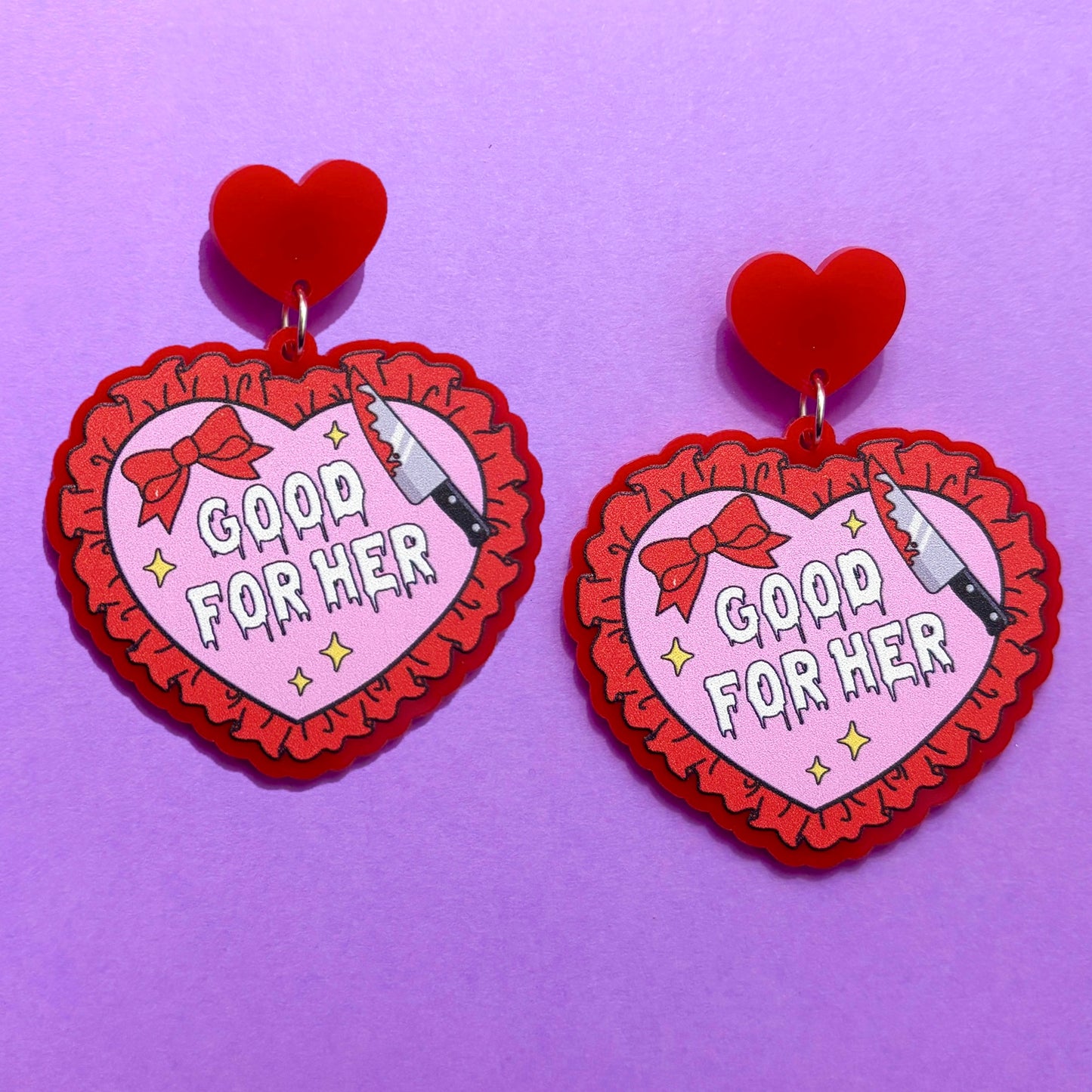 Good For Her Heart Drop Earrings