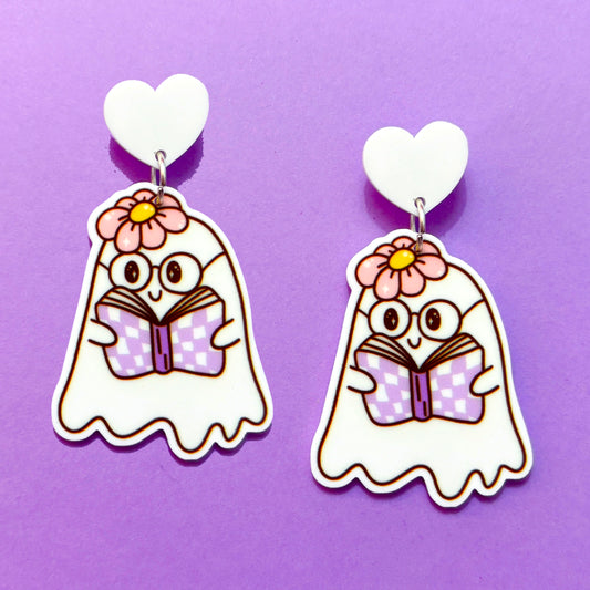 Blooming Book Boo Drop Earrings