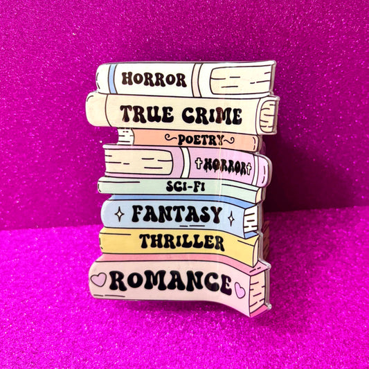 Pastel Bookstack Claw Clip