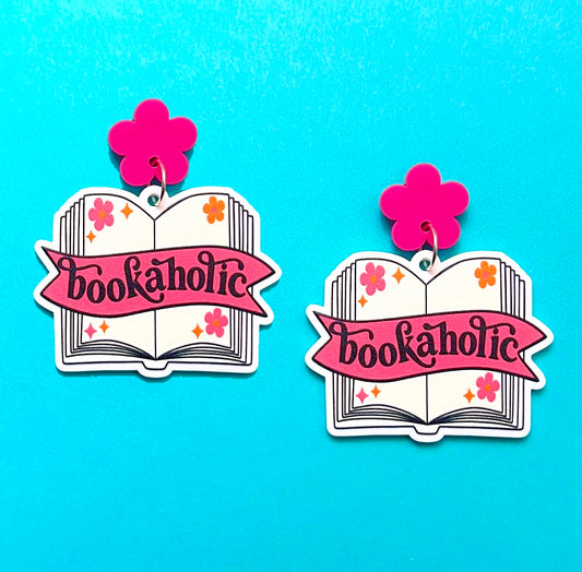 Retro Bookaholic Drop Earrings