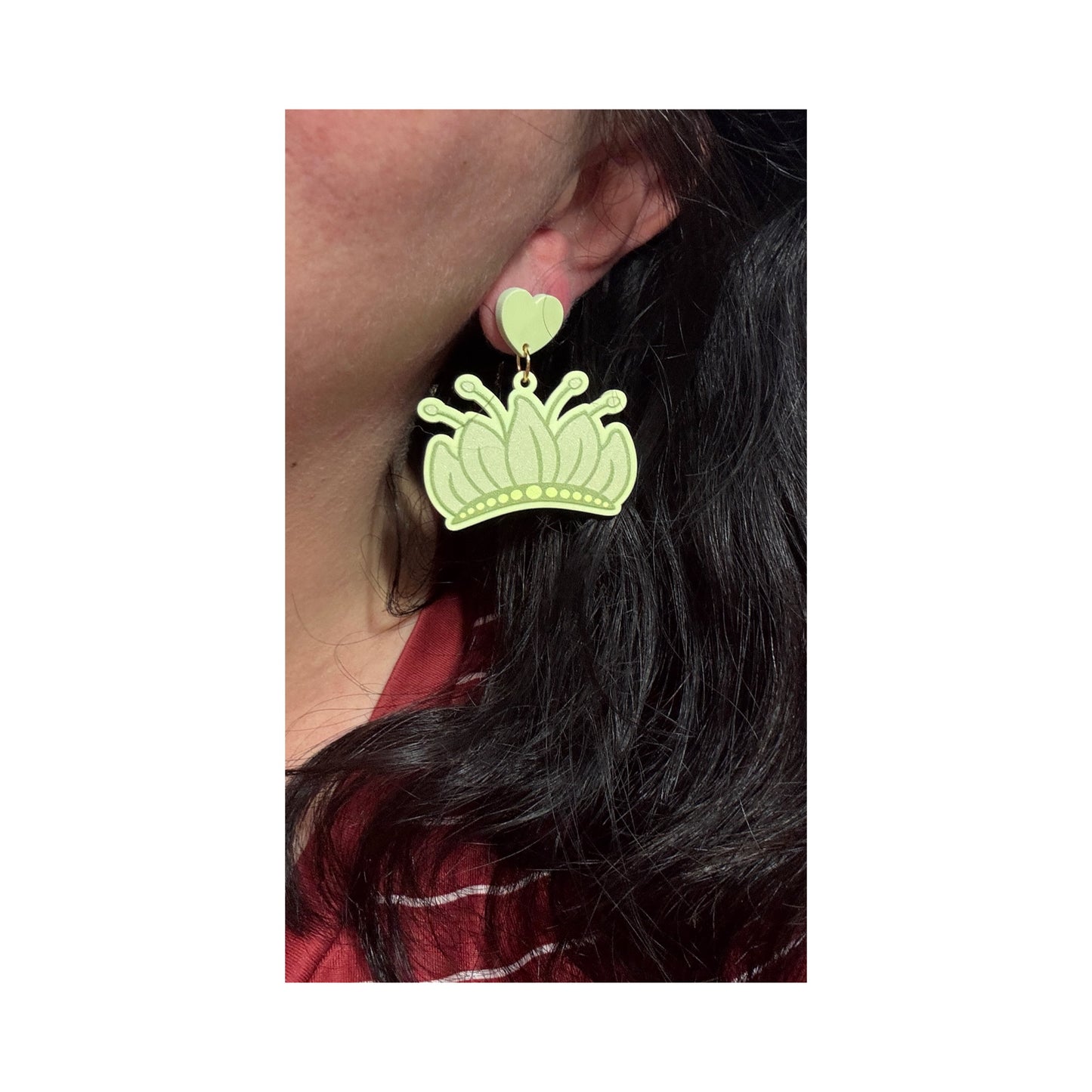 Frog Princess Crown Drop Earrings