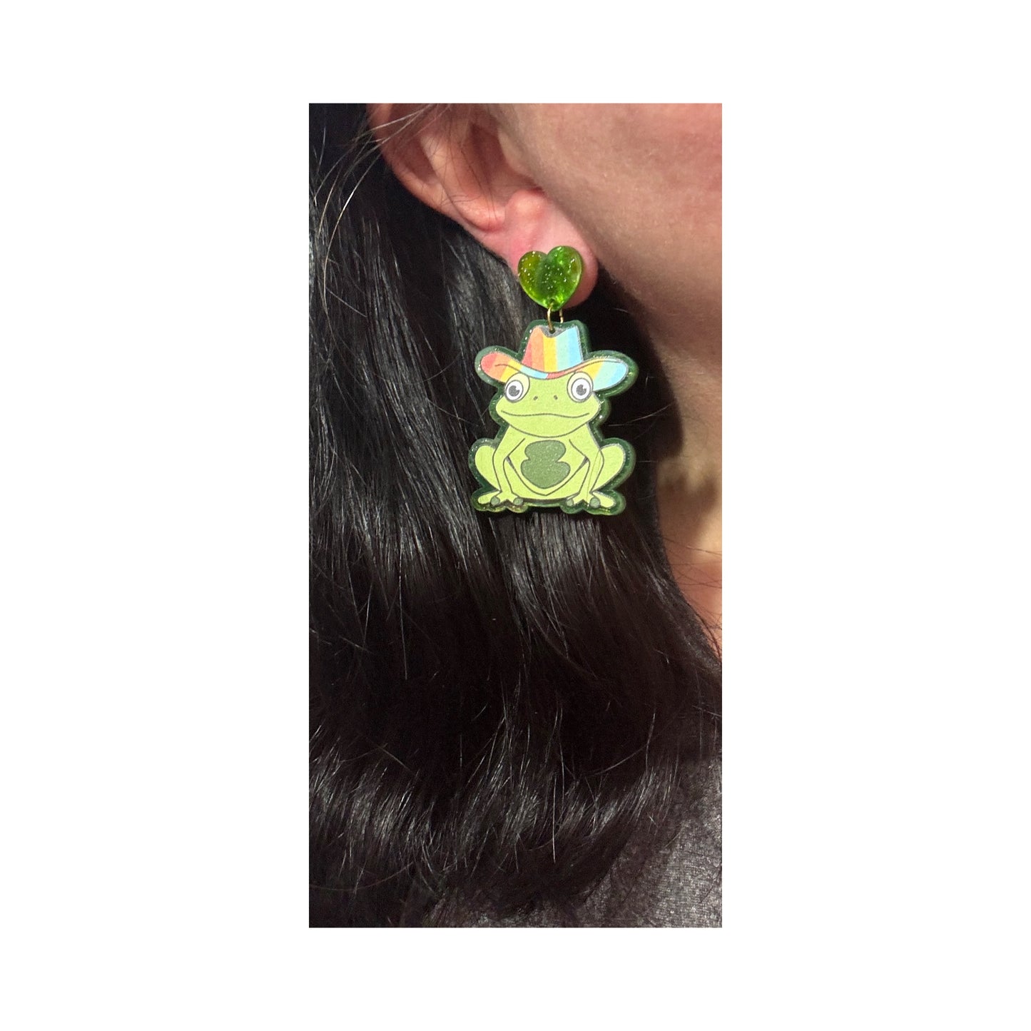 Pride Frog Drop Earrings