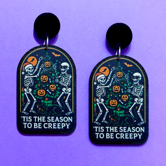 Tis The Season To Be Creepy Drop Earrings