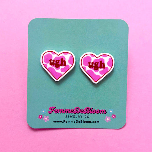 FREE GIFT - Ugh Y2K Heart Post Earrings