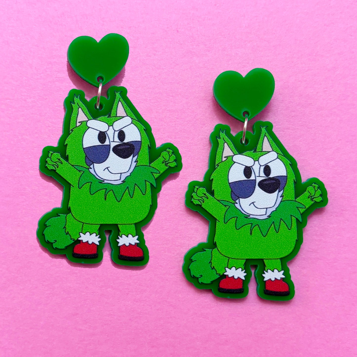Grinchy Muffin Drop Earrings