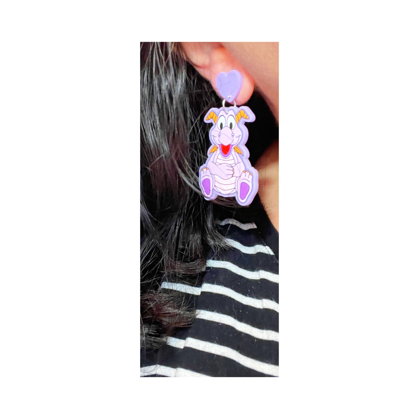 Figment Popcorn Bucket Acrylic Drop Earrings