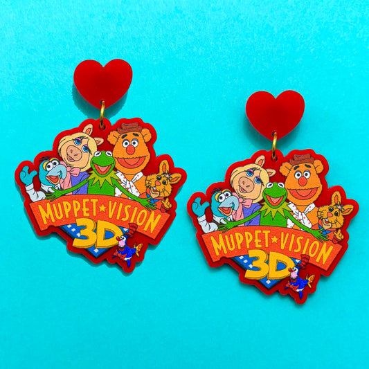 Puppets 3D Drop Earrings
