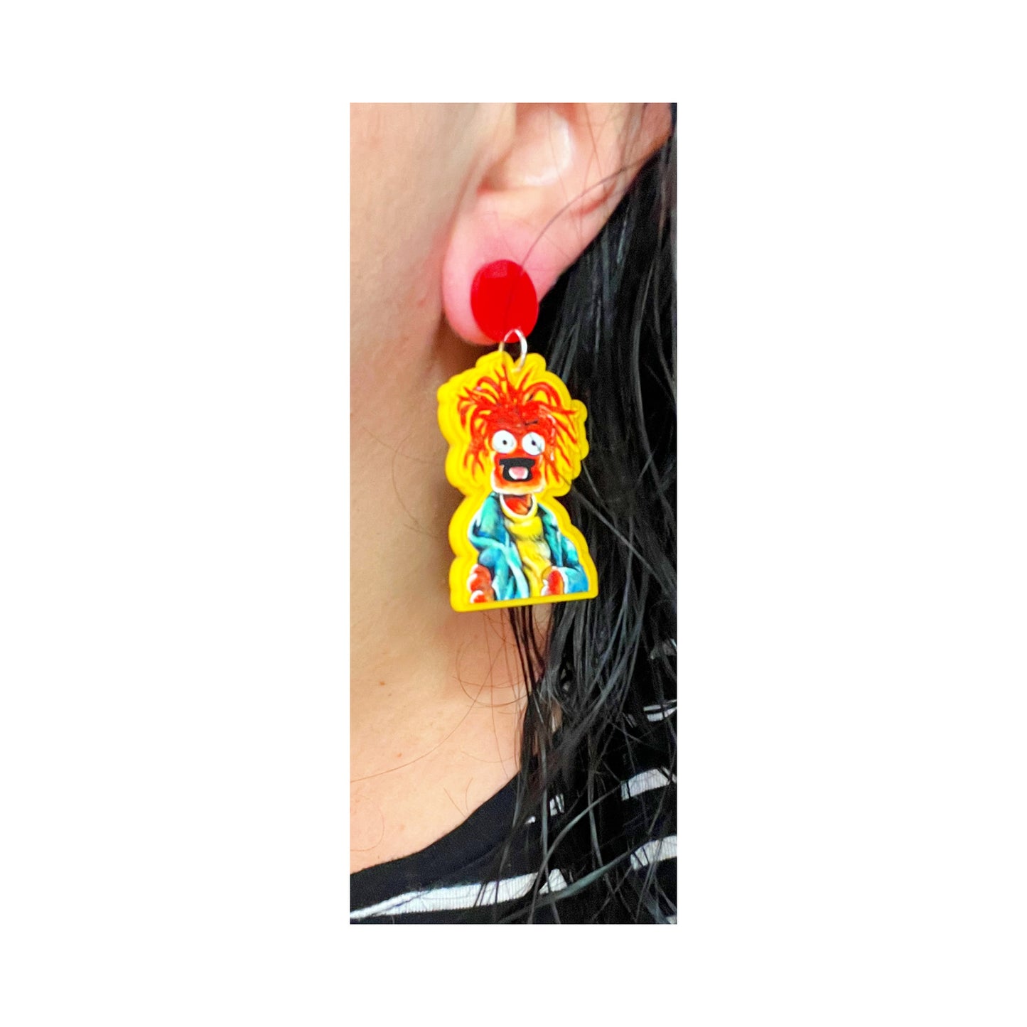 Pepe Prawn Acrylic Drop Earrings