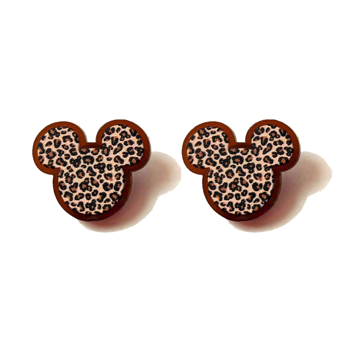 Mouse Leopard Print Post Earrings