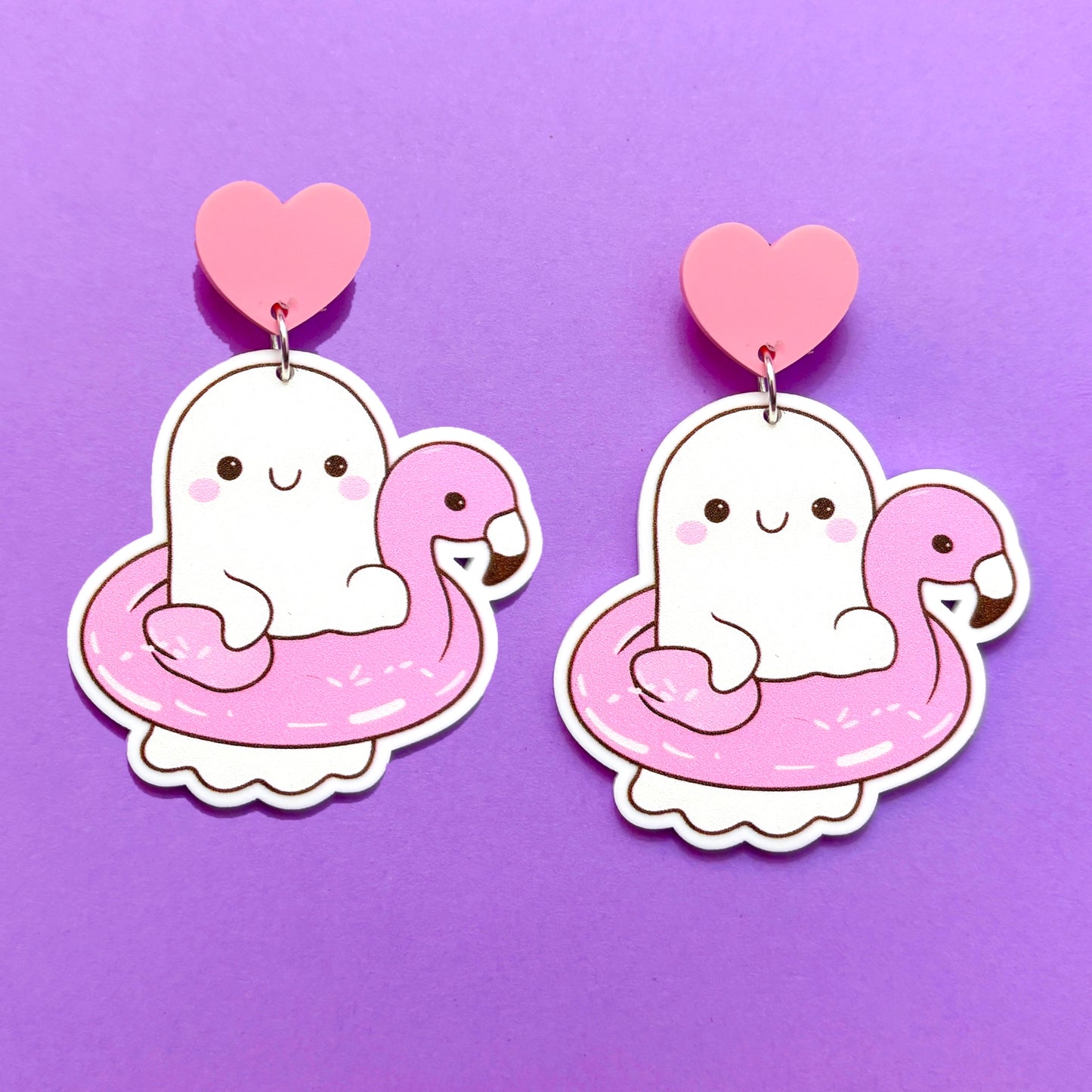 Flamingo Boo Cutie Drop Earrings