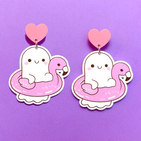 Flamingo Boo Cutie Drop Earrings