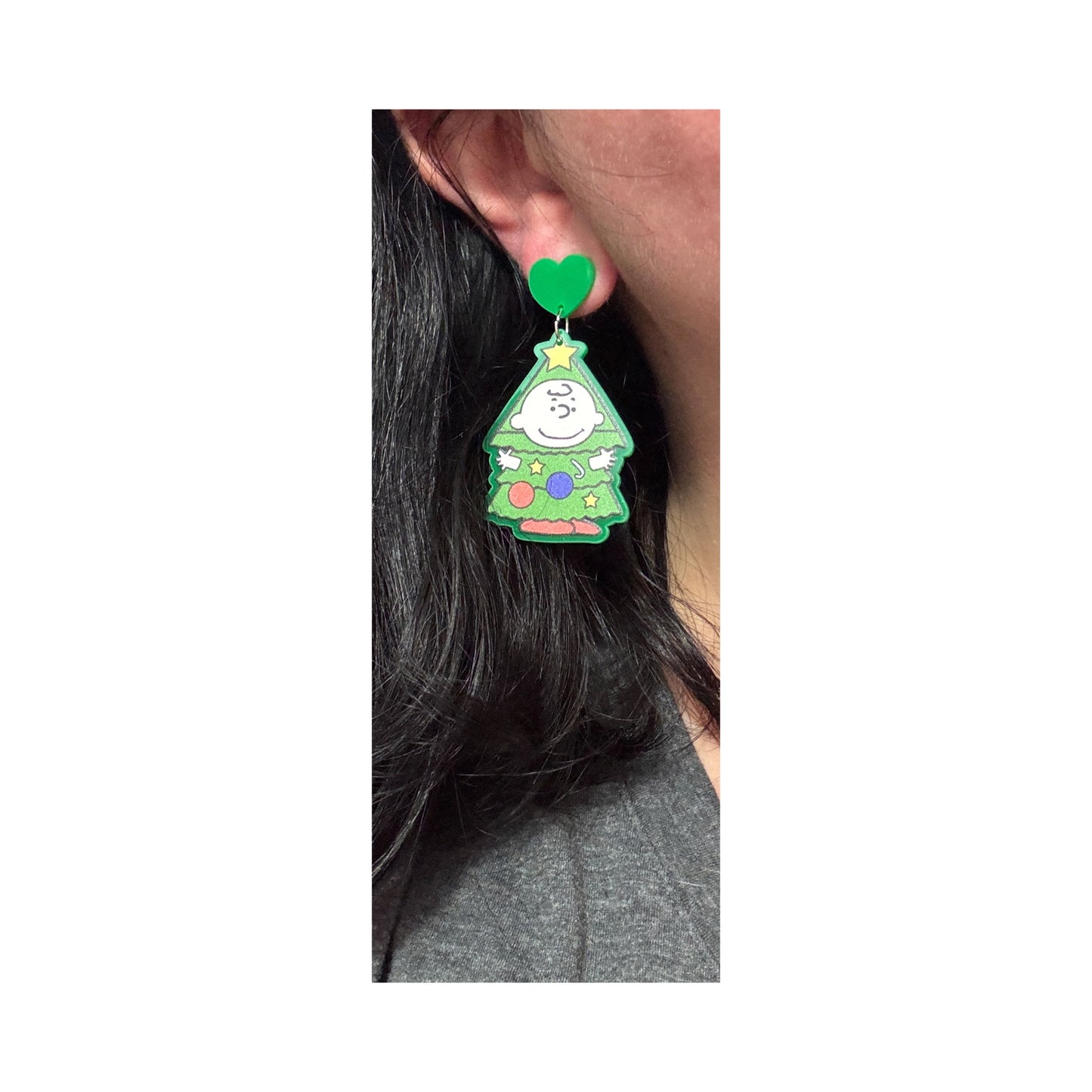 Charlie Tree & Snowman Snoop Drop Earrings