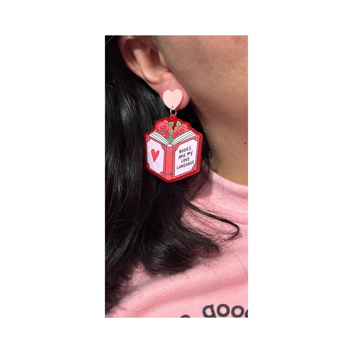 Books Are My Love Language Drop Earrings